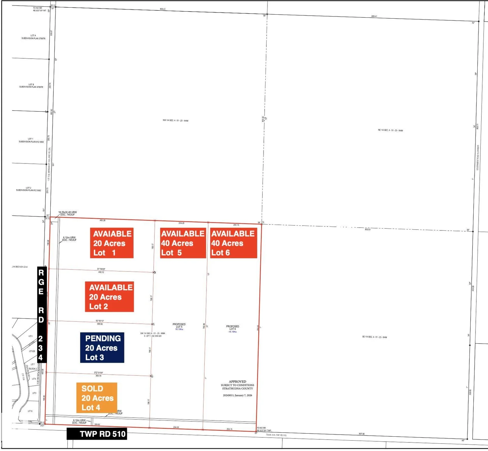 Twp 510 Rge Rd 234, Rural Strathcona County - 0 bedroom Vacant Lot/Land for sale