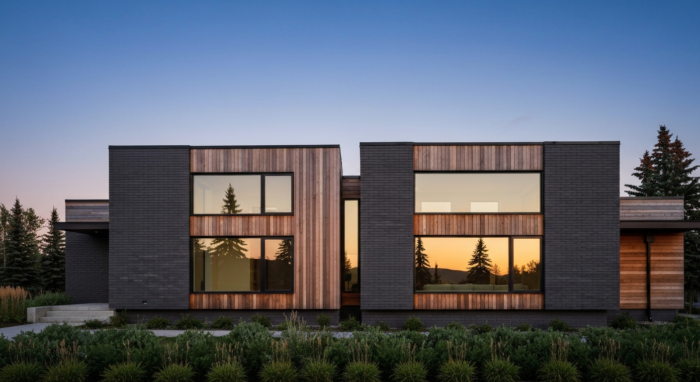 Beautiful modern detached house for sale in a family-friendly Edmonton neighborhood with a green lawn and blue sky.