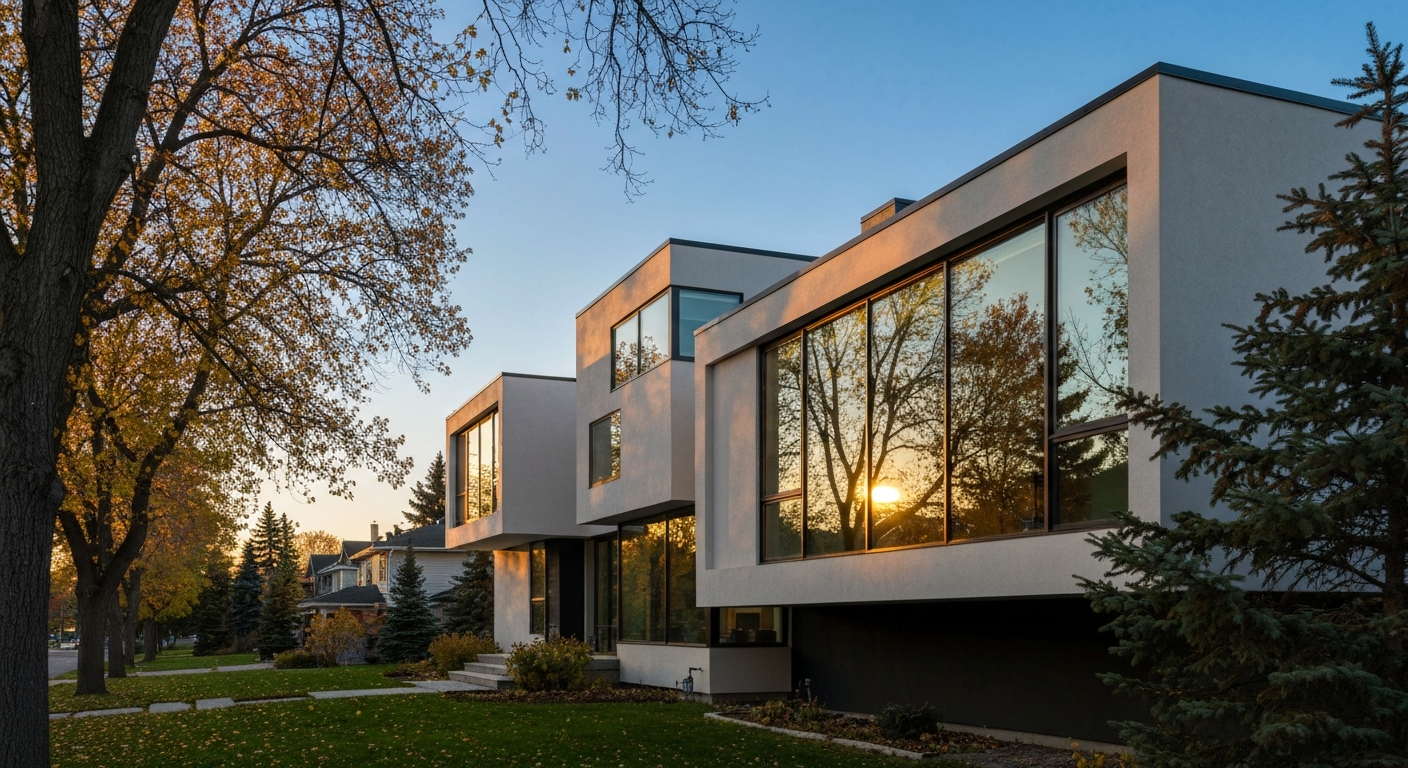 Modern homes in a vibrant Edmonton neighborhood