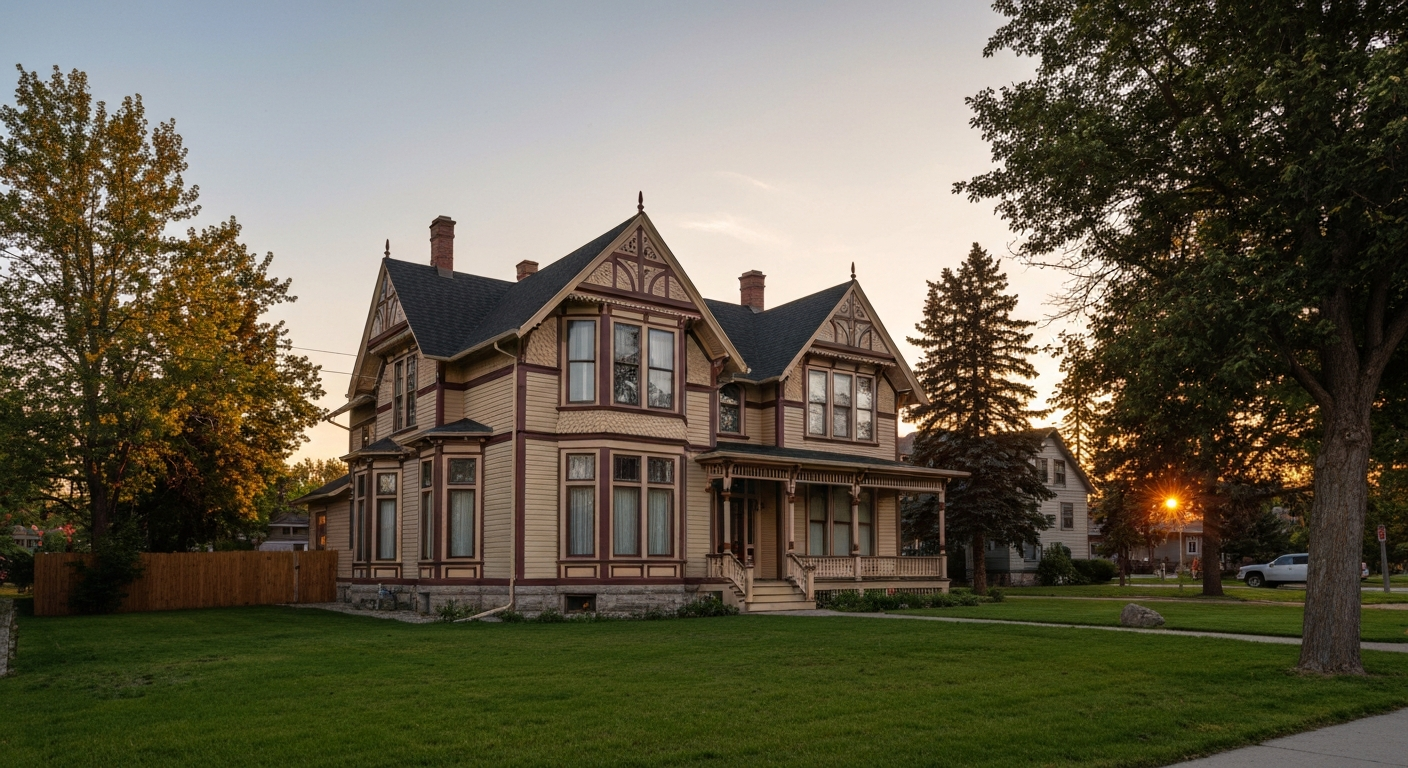 Beautifully restored heritage home in Edmonton with a charming front porch.
