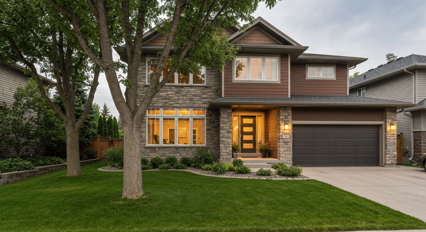 Edmonton home with a separate entrance to a basement suite.