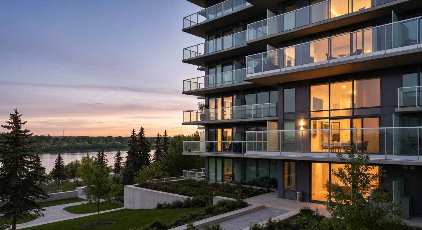 Modern luxury condo with city view in Edmonton