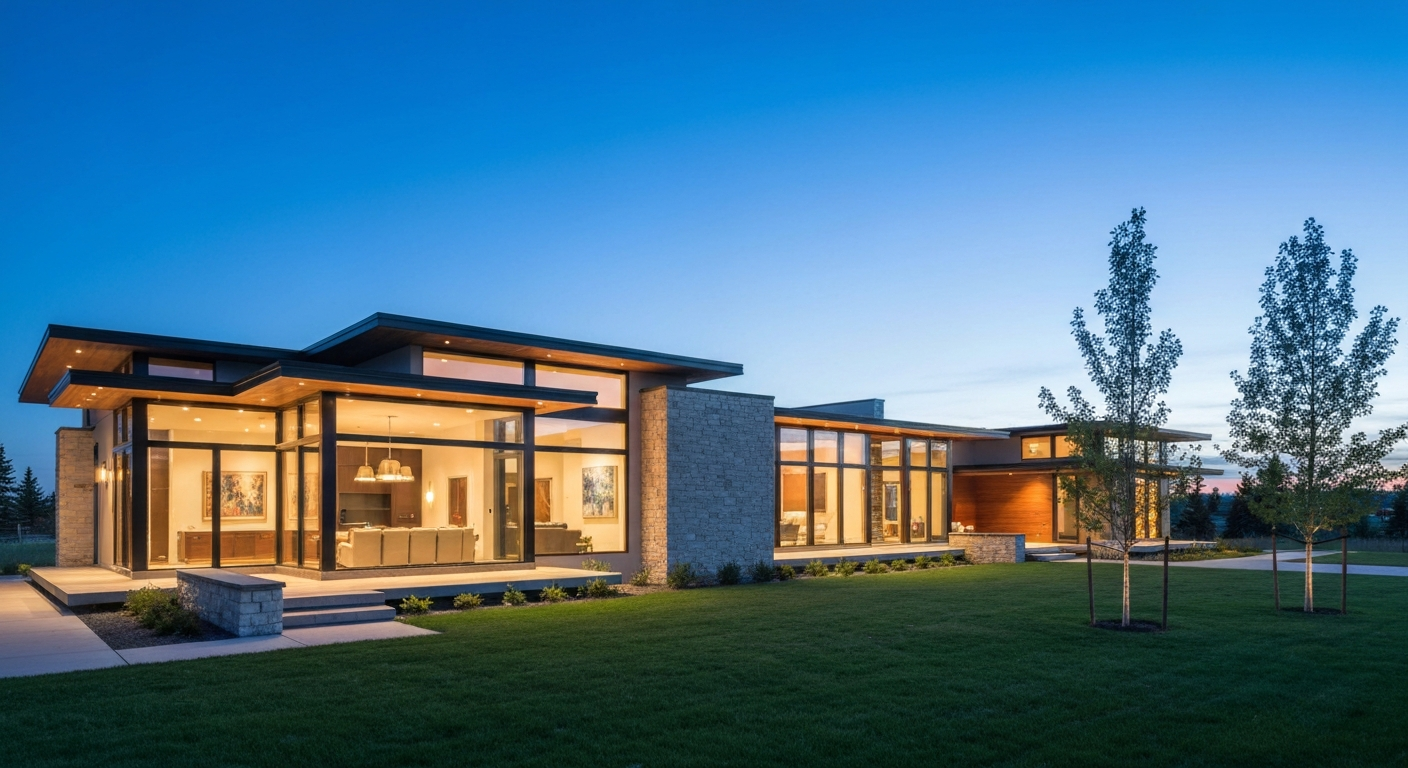Luxurious home exterior in Windermere, Edmonton