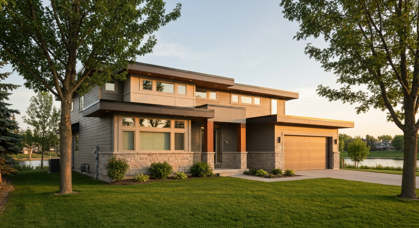 Homes for sale in Summerside, Edmonton overlooking Summerside Lake.